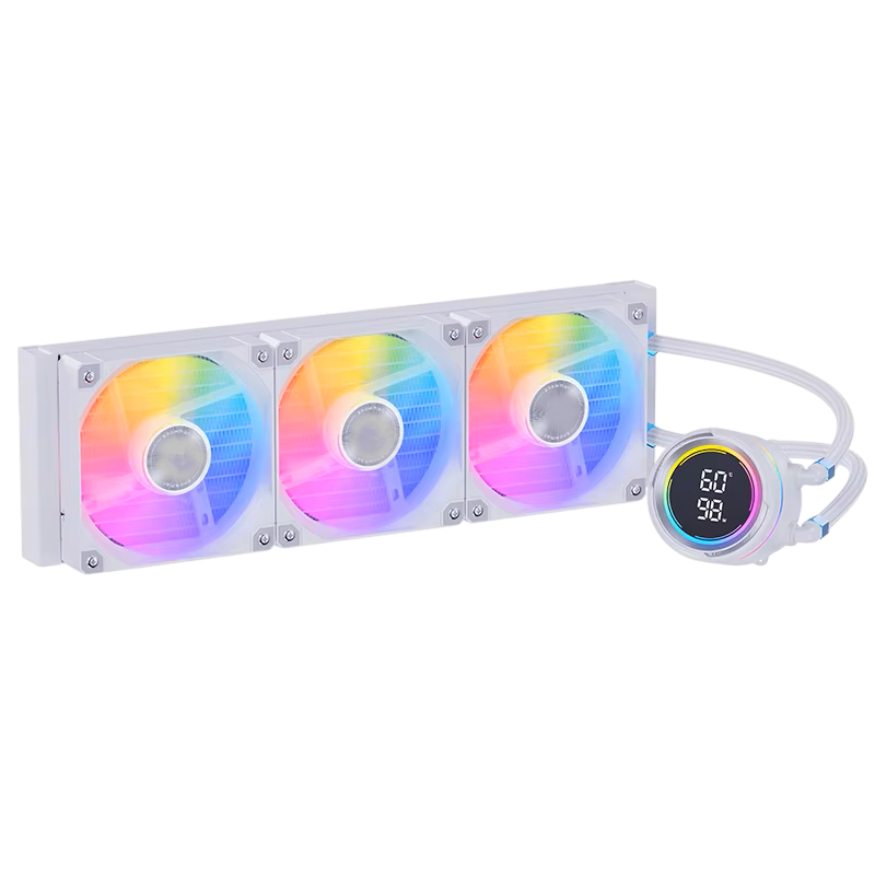 360mm AiO ARGB Digitale Temperatur - Weiß