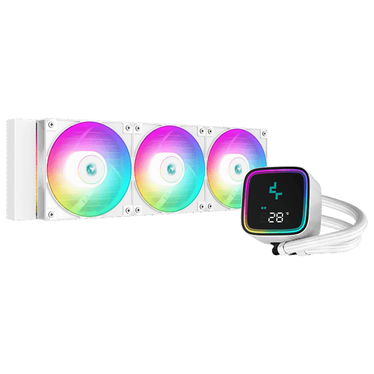 360mm AiO ARGB Digitale Temperatur - Weiß